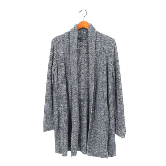 Barefoot Dreams CozyChic Lite Ribbed Montecito Cardigan Sweater Heather Blue XL - Picture 2 of 6